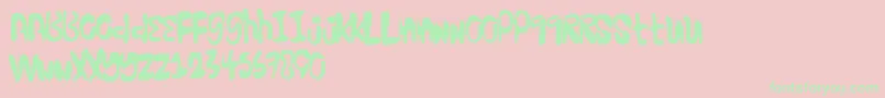 Excellentstencil Font – Green Fonts on Pink Background