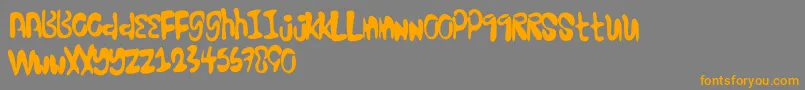 Excellentstencil Font – Orange Fonts on Gray Background