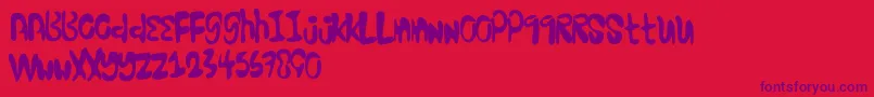 Excellentstencil Font – Purple Fonts on Red Background