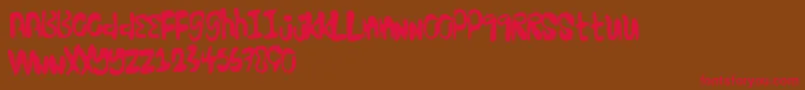 Excellentstencil Font – Red Fonts on Brown Background