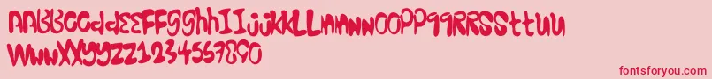 Excellentstencil Font – Red Fonts on Pink Background