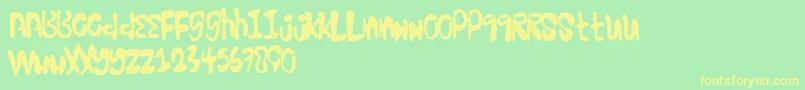 Excellentstencil Font – Yellow Fonts on Green Background