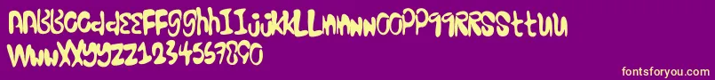 Excellentstencil Font – Yellow Fonts on Purple Background