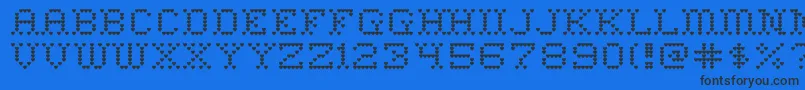 Heartswe Font – Black Fonts on Blue Background