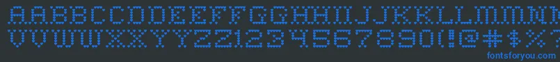 Heartswe Font – Blue Fonts on Black Background