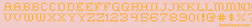 Heartswe Font – Orange Fonts on Pink Background