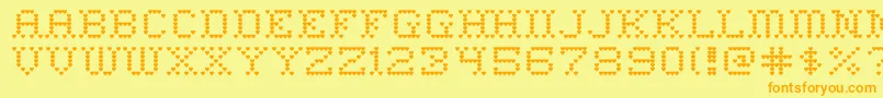 Heartswe Font – Orange Fonts on Yellow Background