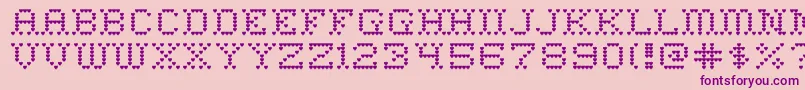 Heartswe Font – Purple Fonts on Pink Background