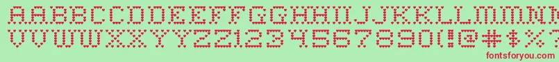 Heartswe Font – Red Fonts on Green Background