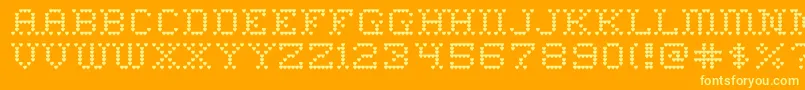 Heartswe Font – Yellow Fonts on Orange Background