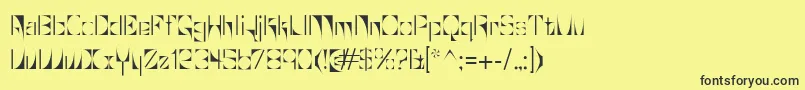 Glaukous Font – Black Fonts on Yellow Background