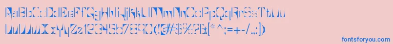 Glaukous Font – Blue Fonts on Pink Background