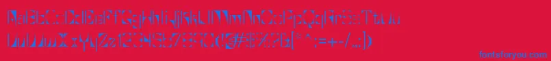 fuente Glaukous – Fuentes Azules Sobre Fondo Rojo