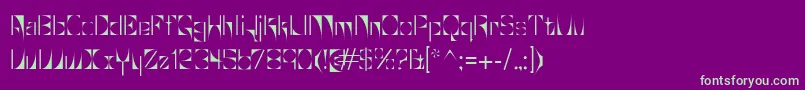 Glaukous Font – Green Fonts on Purple Background