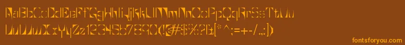 Шрифт Glaukous – оранжевые шрифты на коричневом фоне
