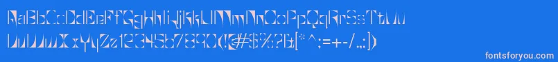 Glaukous Font – Pink Fonts on Blue Background