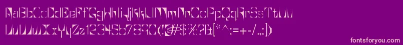 Glaukous Font – Pink Fonts on Purple Background