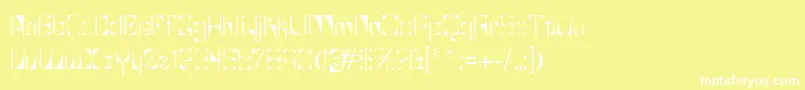 Glaukous Font – White Fonts on Yellow Background