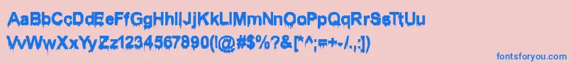 Wet1Becker Font – Blue Fonts on Pink Background