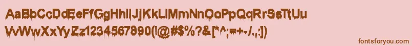 Wet1Becker Font – Brown Fonts on Pink Background