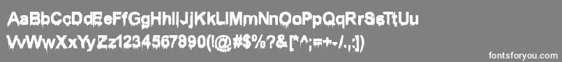 Wet1Becker Font – White Fonts on Gray Background