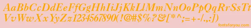 Caslon3Italic Font – Orange Fonts on Pink Background