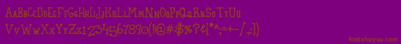 HomespunSmallCaps Font – Brown Fonts on Purple Background