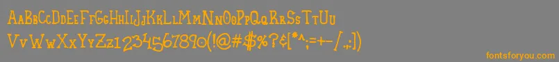 fuente HomespunSmallCaps – Fuentes Naranjas Sobre Fondo Gris