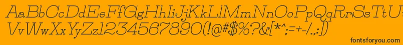 JillsvilleBolditalic Font – Black Fonts on Orange Background