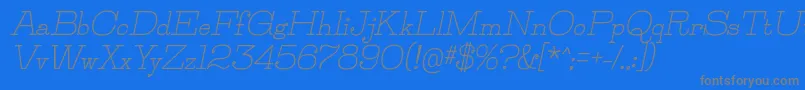 Czcionka JillsvilleBolditalic – szare czcionki na niebieskim tle