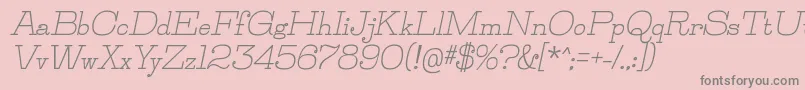 フォントJillsvilleBolditalic – ピンクの背景に灰色の文字