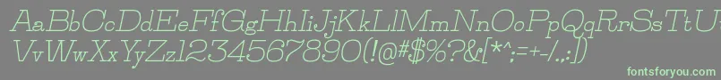 JillsvilleBolditalic-Schriftart – Grüne Schriften auf grauem Hintergrund