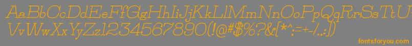 JillsvilleBolditalic Font – Orange Fonts on Gray Background