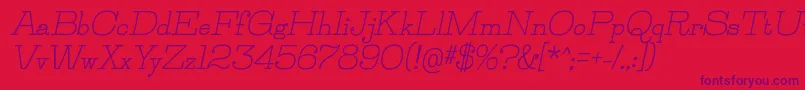 Police JillsvilleBolditalic – polices violettes sur fond rouge