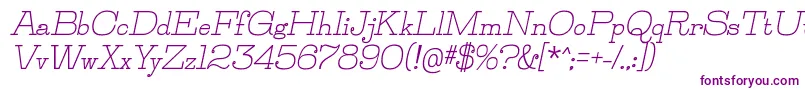 Шрифт JillsvilleBolditalic – фиолетовые шрифты на белом фоне
