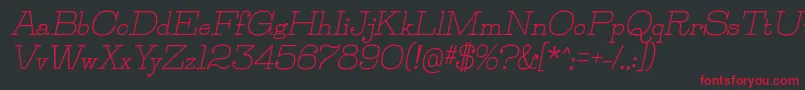 JillsvilleBolditalic-Schriftart – Rote Schriften auf schwarzem Hintergrund