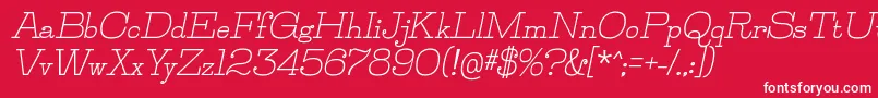 JillsvilleBolditalic Font – White Fonts on Red Background