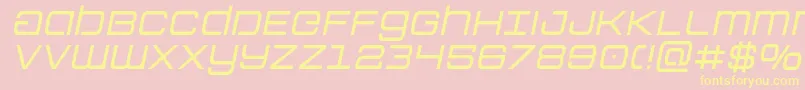 Colonymarinessemital Font – Yellow Fonts on Pink Background