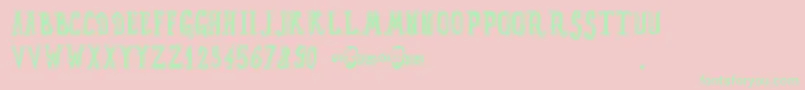 GynToons Font – Green Fonts on Pink Background