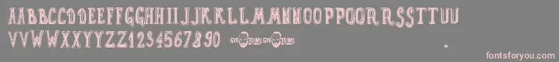 GynToons Font – Pink Fonts on Gray Background