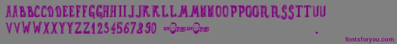 GynToons Font – Purple Fonts on Gray Background