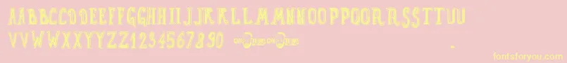 GynToons Font – Yellow Fonts on Pink Background