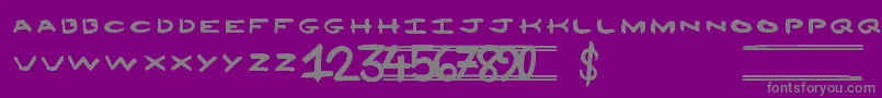 12ounces Font – Gray Fonts on Purple Background