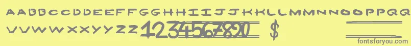 12ounces Font – Gray Fonts on Yellow Background