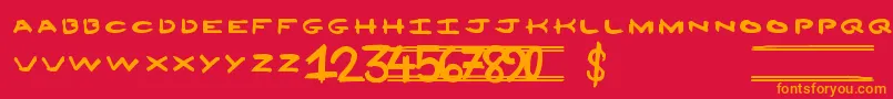 12ounces Font – Orange Fonts on Red Background