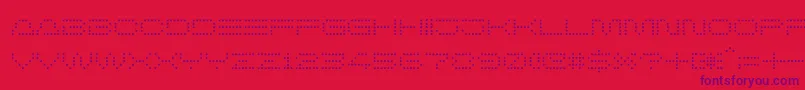 Herobule Font – Purple Fonts on Red Background