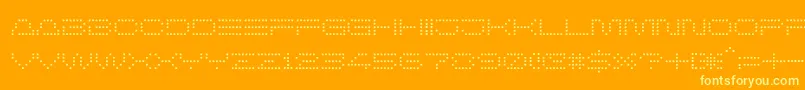 Czcionka Herobule – żółte czcionki na pomarańczowym tle