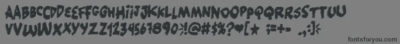 Popcornnotincluded Font – Black Fonts on Gray Background