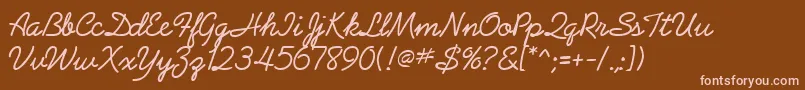 fuente ArizonaRegularDb – Fuentes Rosadas Sobre Fondo Marrón