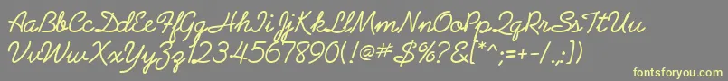 ArizonaRegularDb Font – Yellow Fonts on Gray Background